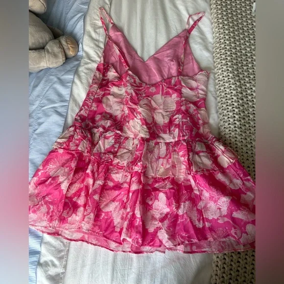 NWT Love shack fancy Fabienne dress holiday sun fuschia - Picture 4 of 5